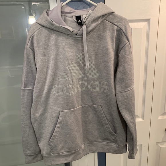 adidas Tops - Grey adidas sweatshirt/hoodie size large